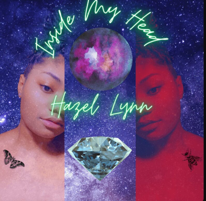 Two women with a galaxy background, a planet, a diamond, and text reading