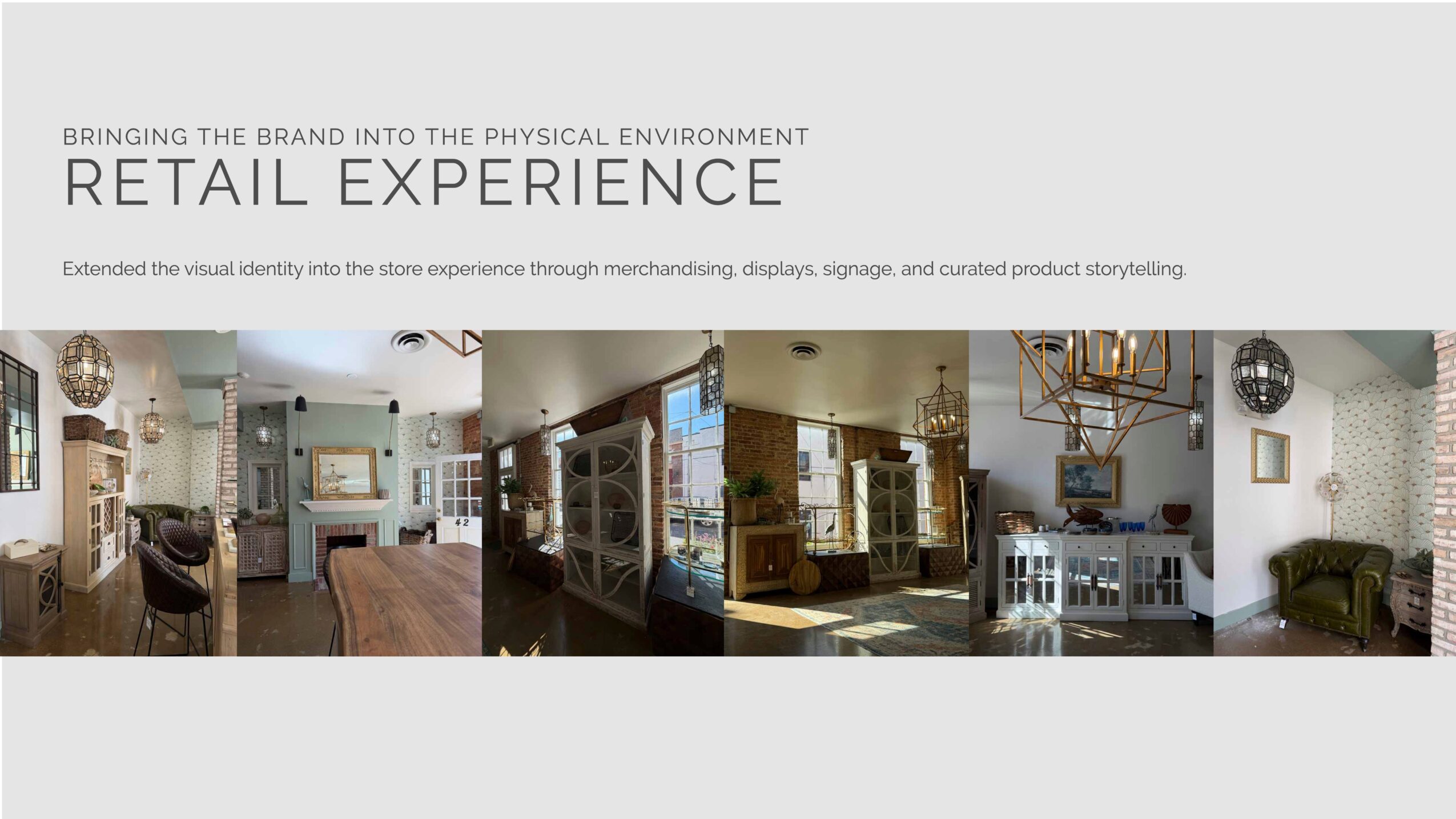 Panoramic view of retail store interior with furniture, displays, and decor, showcasing store layout and design elements.