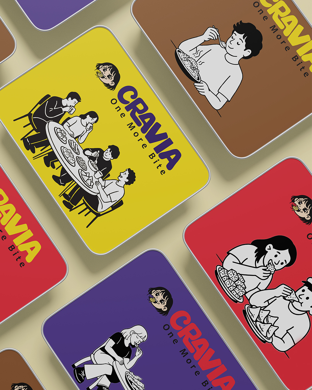 Colorful illustrated game boxes with children playing, featuring the text 'CRAWIA one more dice'.