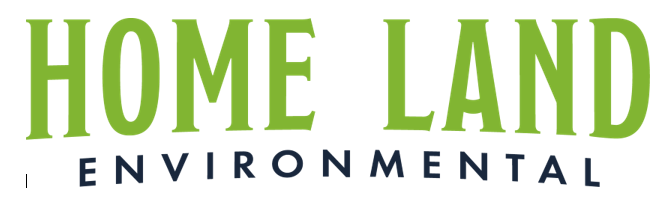 Green “Home Land” text above smaller “Environmental” text on a white background.